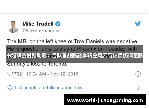 中超联赛最新动态：各队备战新赛季转会风云与球员伤情更新