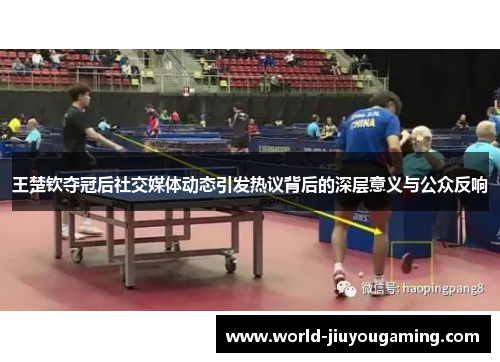 王楚钦夺冠后社交媒体动态引发热议背后的深层意义与公众反响 王楚钦夺冠后社交媒体动态引发热议背后的深层意义与公众反响