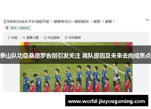 泰山队功臣桑德罗告别引发关注 离队原因及未来去向成焦点 泰山队功臣桑德罗告别引发关注 离队原因及未来去向成焦点