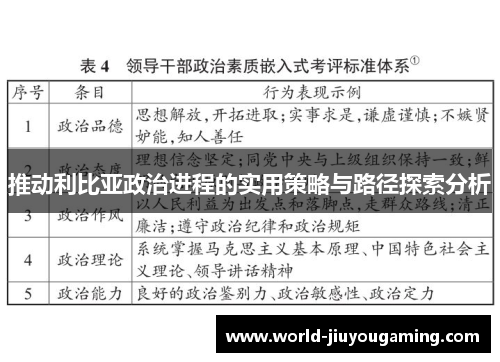 推动利比亚政治进程的实用策略与路径探索分析 推动利比亚政治进程的实用策略与路径探索分析